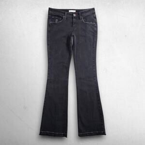 Levis 518 Superlow Boot Cut Jeans Women Jr 7L Black Stretch Cowgirl Chic Casual